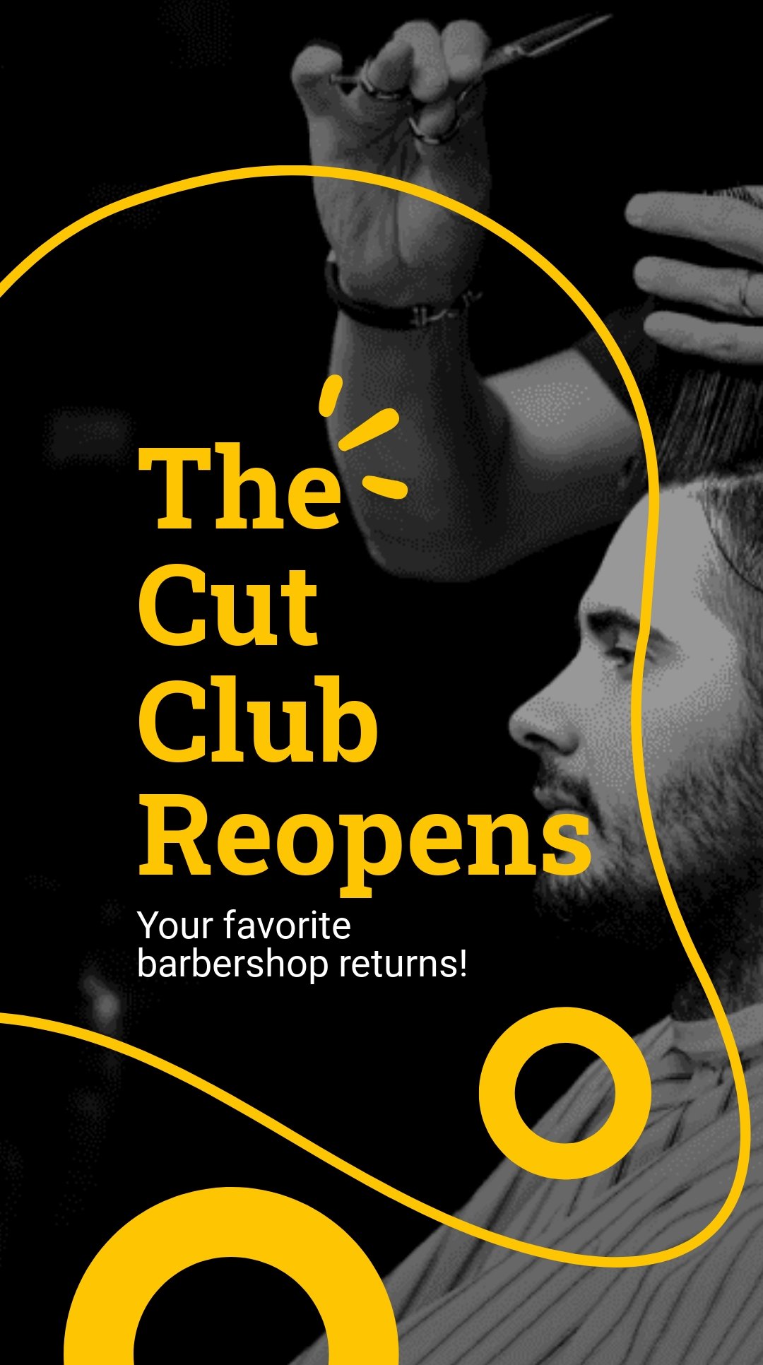 Barber Shop Reopening Instagram Story Template