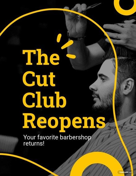 Barbershop Reopening Flyer Template