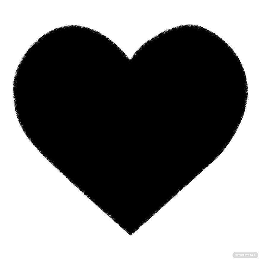 Black Heart Love Silhouette in Illustrator, PSD, EPS, SVG, JPG, PNG
