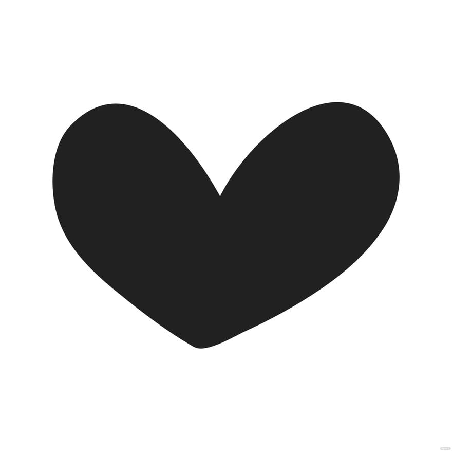 Heart Shape Silhouette in Illustrator, PSD, EPS, SVG, JPG, PNG