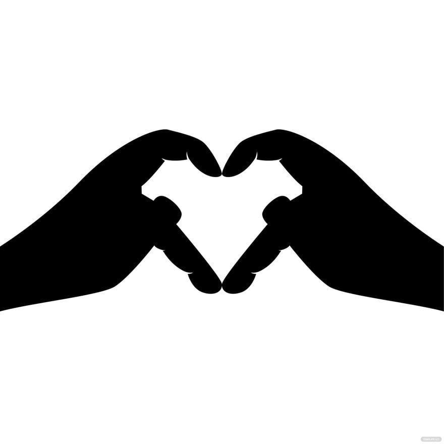 Hands Forming Heart Silhouette