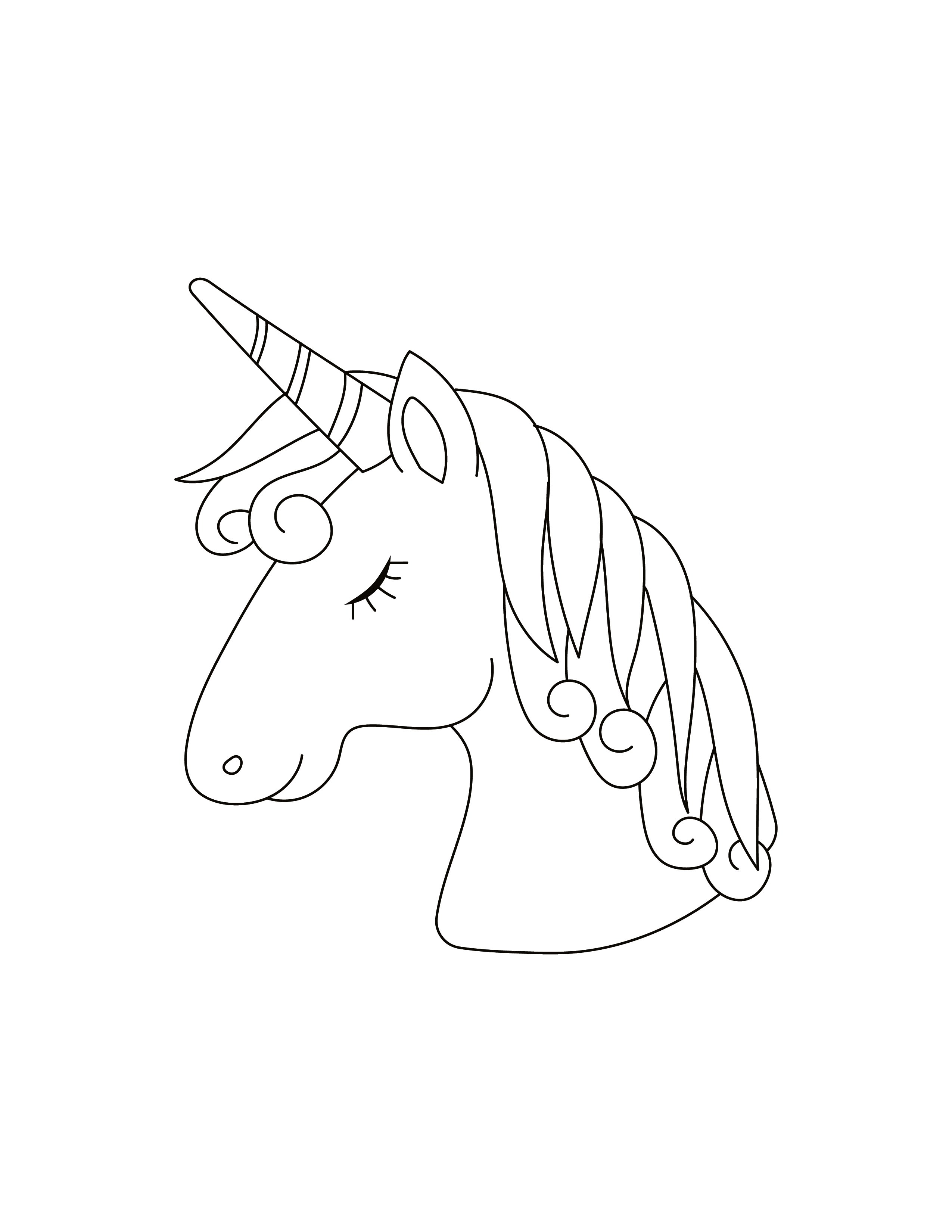 Free Unicorn Family Coloring Page EPS Illustrator JPG PNG PDF 