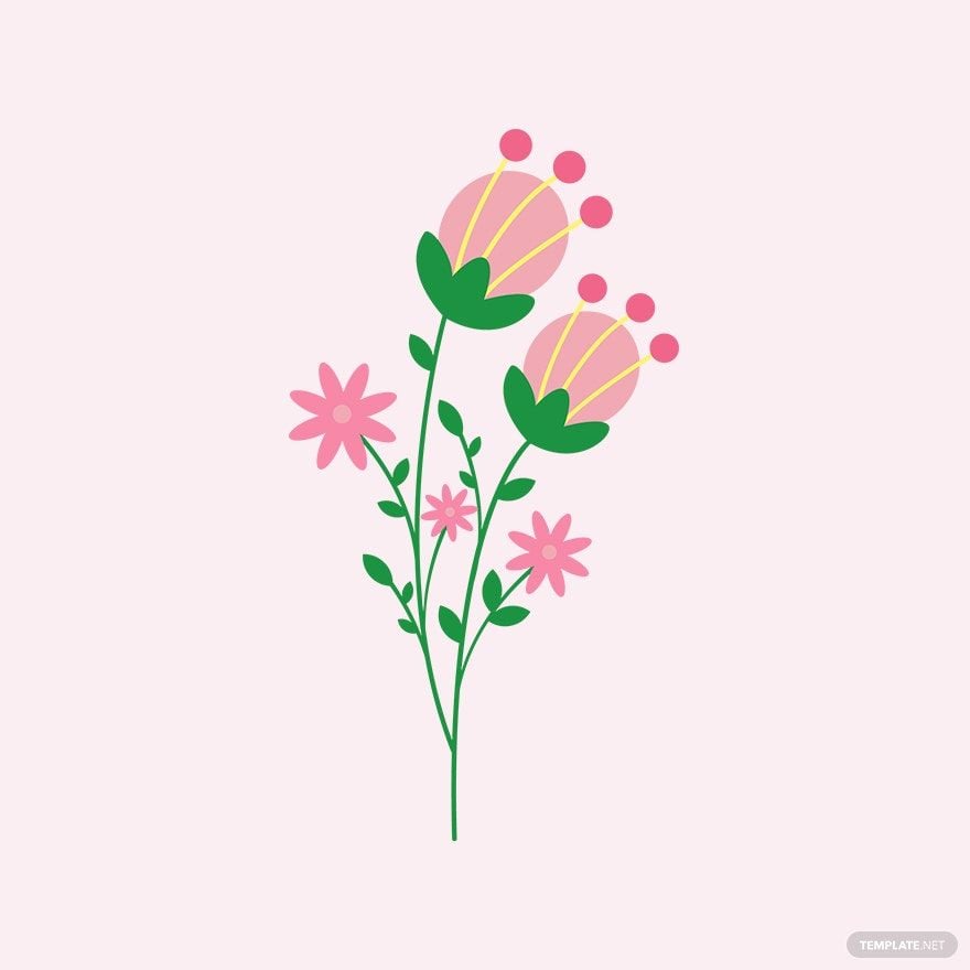 Free Pink Floral Vector