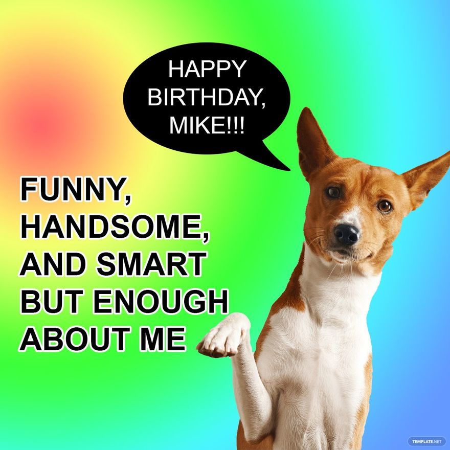 Happy Birthday Meme For Guys in Illustrator, PSD, JPG, GIF, PNG