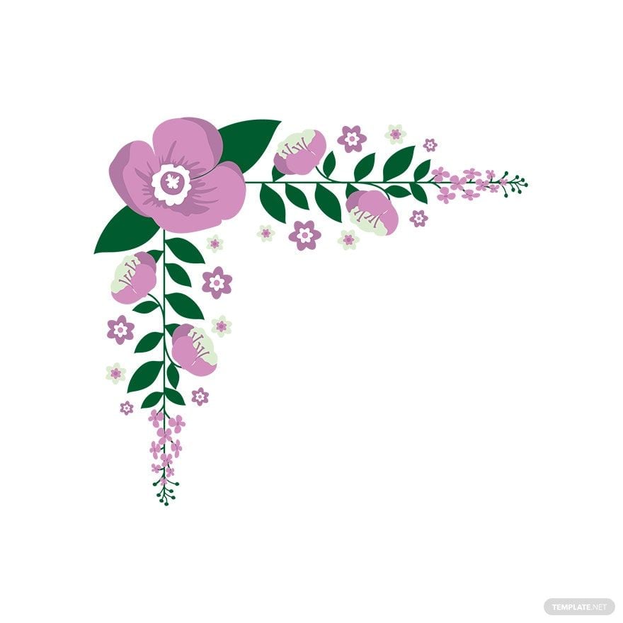 Floral Corner Vector in Illustrator, EPS, SVG, JPG, PNG