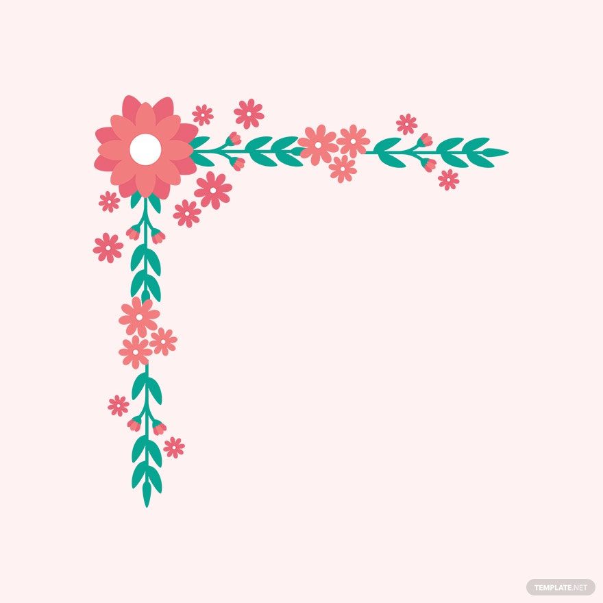 Decorative Floral Border Vector