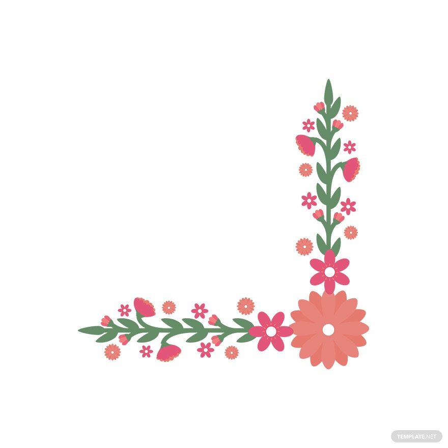 vector flower border design