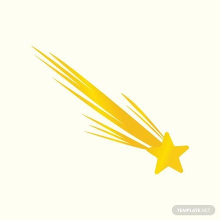 Free Falling Gold Star Vector