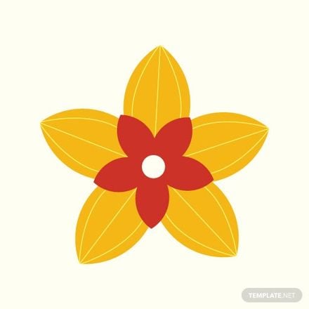 Free Star Shaped Flower Vector