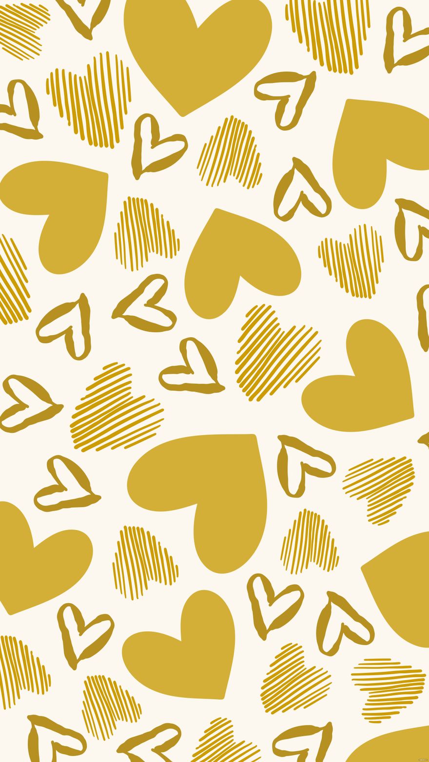 Free Gold Heart Background