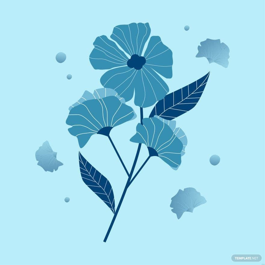 Free Blue Flower Illustration