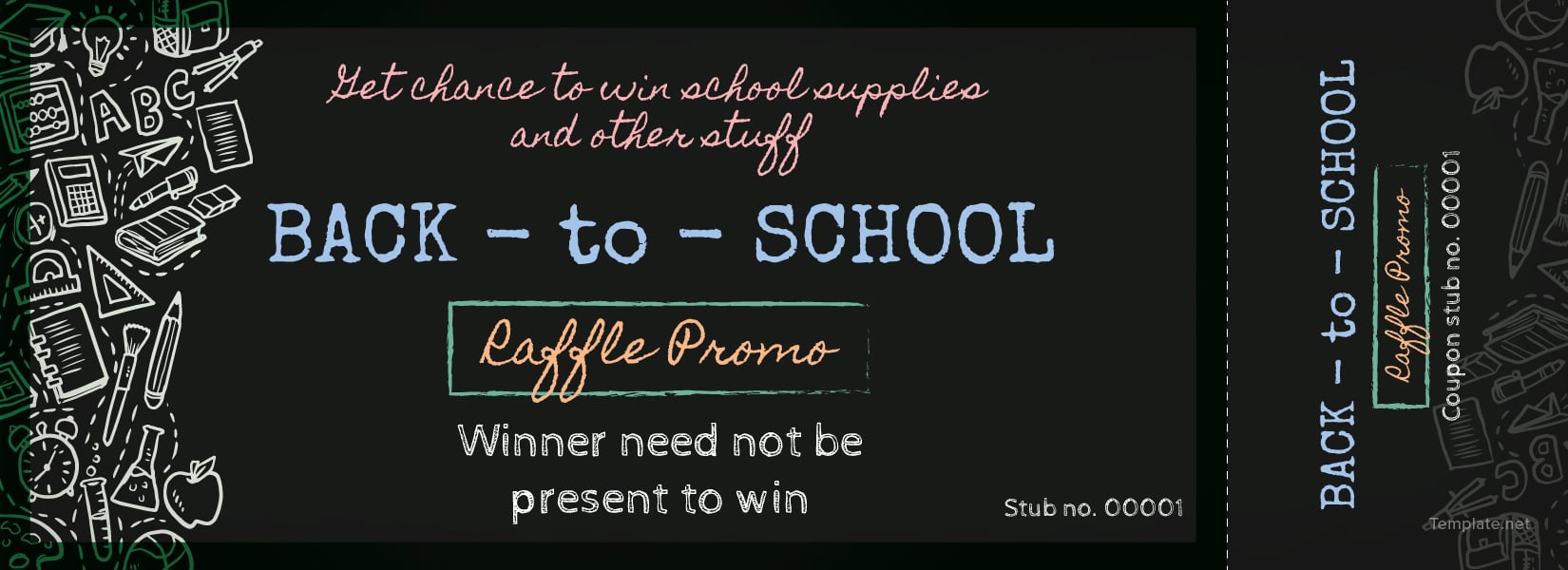 free school raffle ticket template in adobe photoshop microsoft word