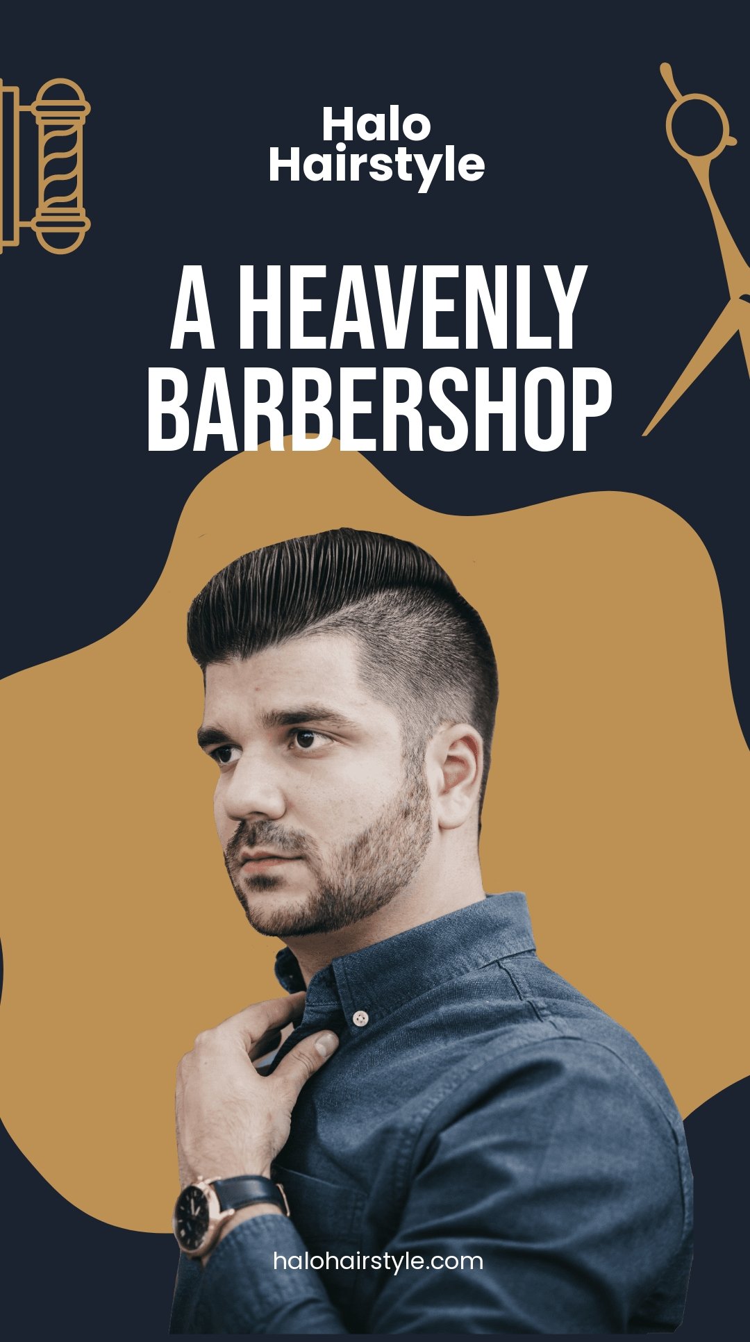 Barber Shop Advertisement Whatsapp Post Template