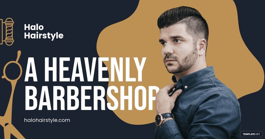 Free Barber Shop Advertisement Facebook Post Template