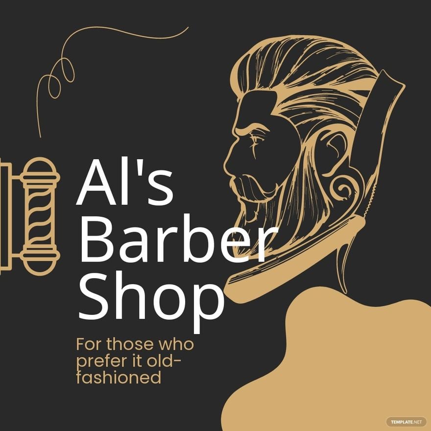 Vintage Barber Shop Instagram Post Template