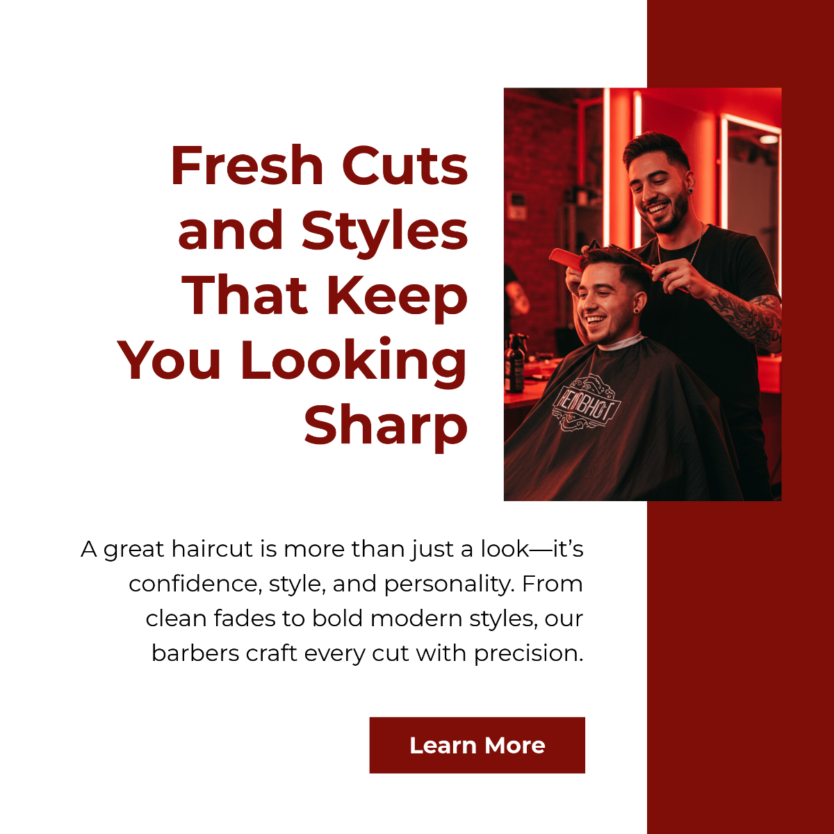 Free Barber Instagram Post Template to Edit Online