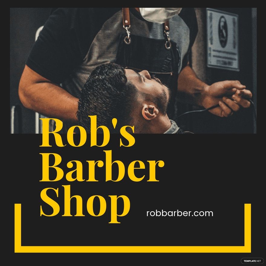 FREE Barber Shop Linkedin Post Template - Download in JPG, PNG