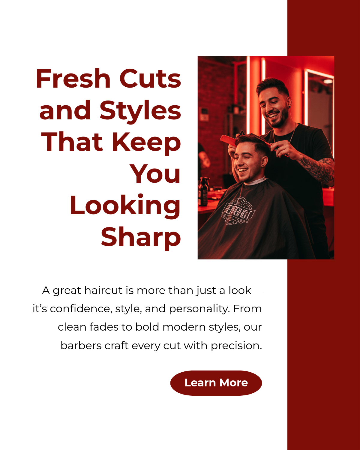 Free Barber Facebook Post Template to Edit Online