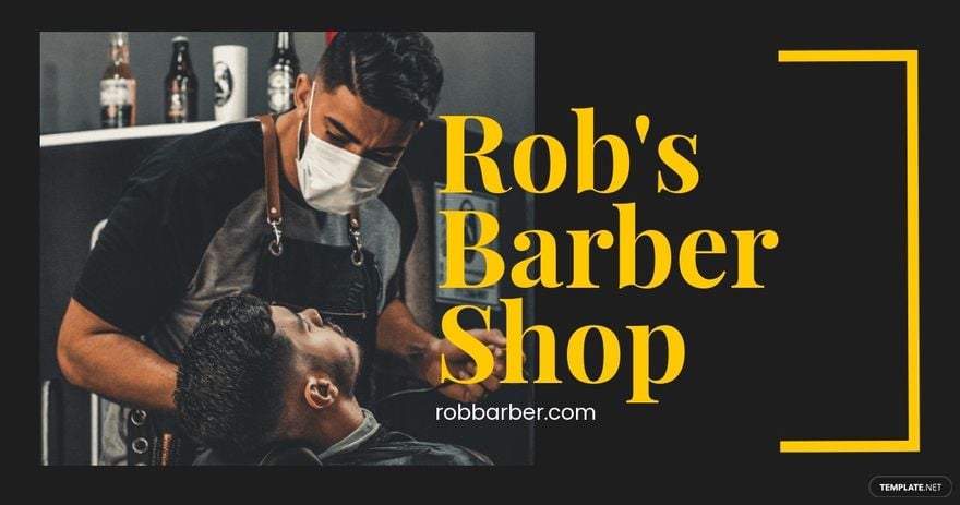 Free Barber Facebook Post Template