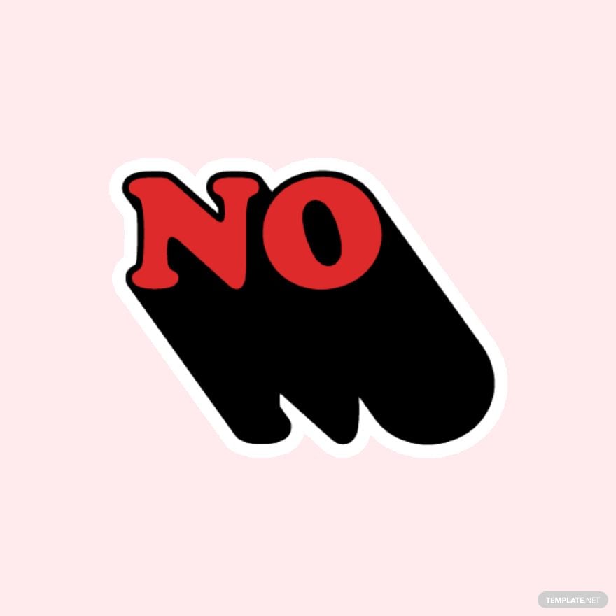 Free Animated No Sticker in GIF