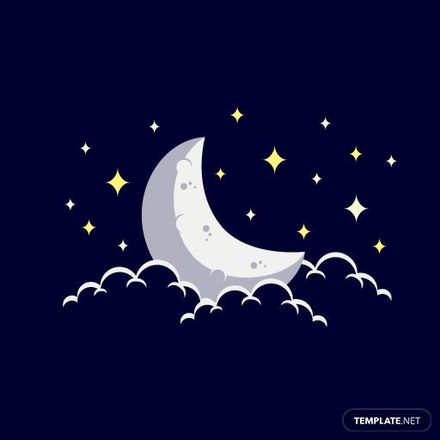 Free Crescent Moon and Star Vector in Illustrator, EPS, SVG, JPG, PNG