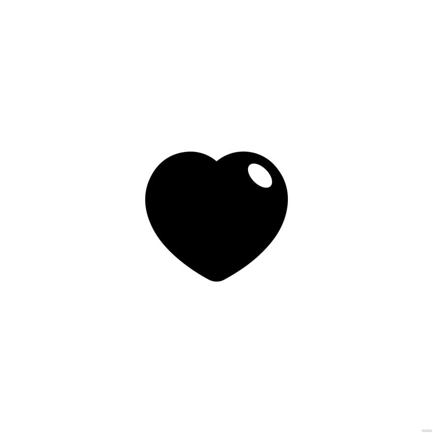 Little Black Heart Clipart