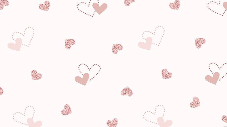 Rose Gold Heart Background