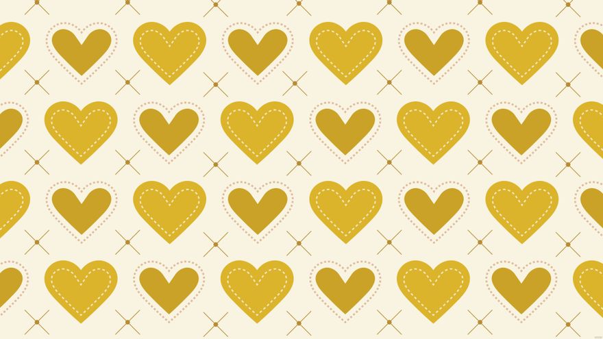 Vintage Gold Heart Background
