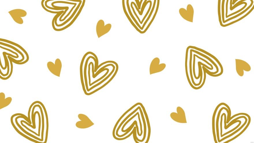 Gold Heart Transparent Background
