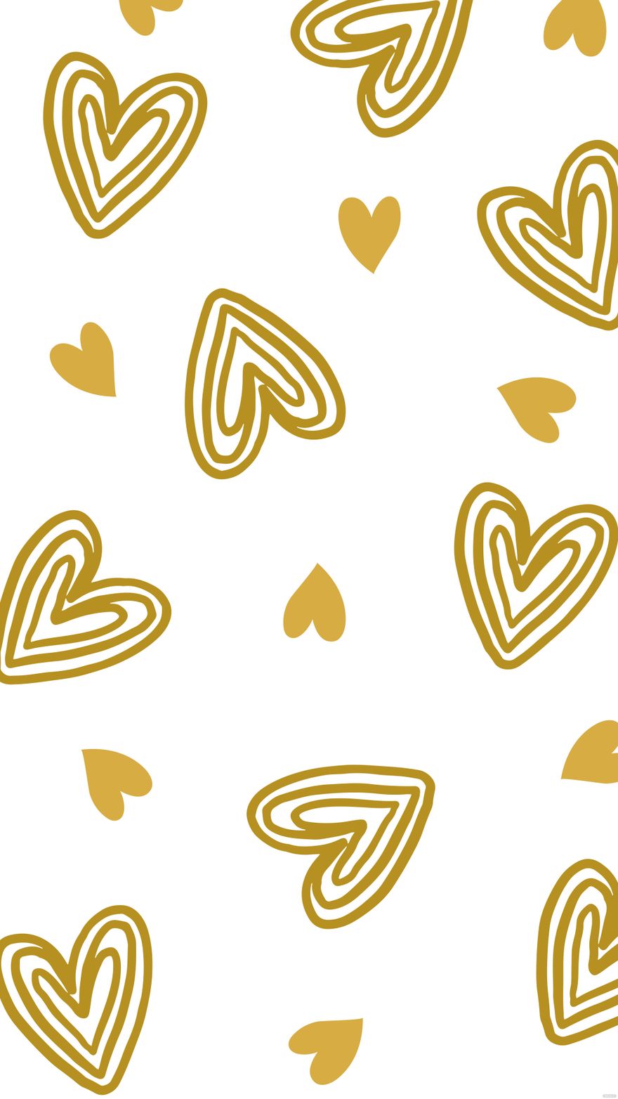 Free Gold Heart Transparent Background