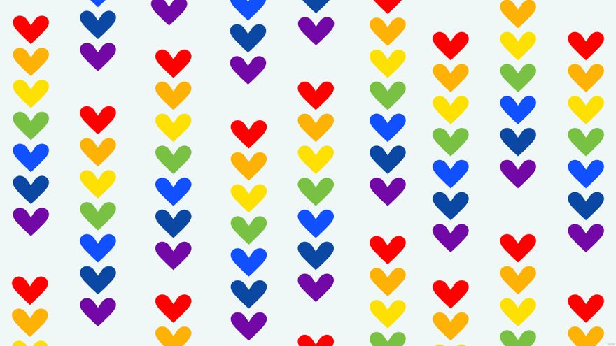 Rainbow Heart Background