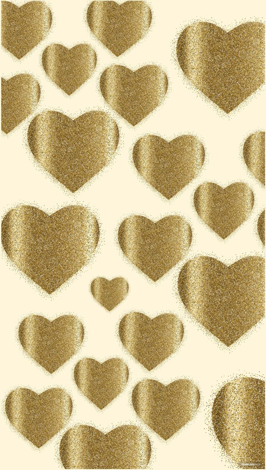 Free Glitter Heart Background