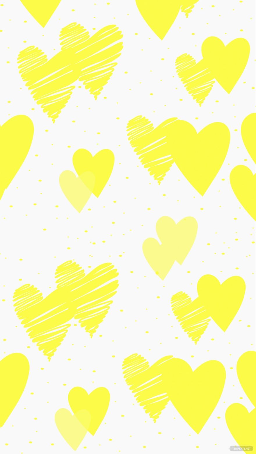 Free Yellow Heart Background