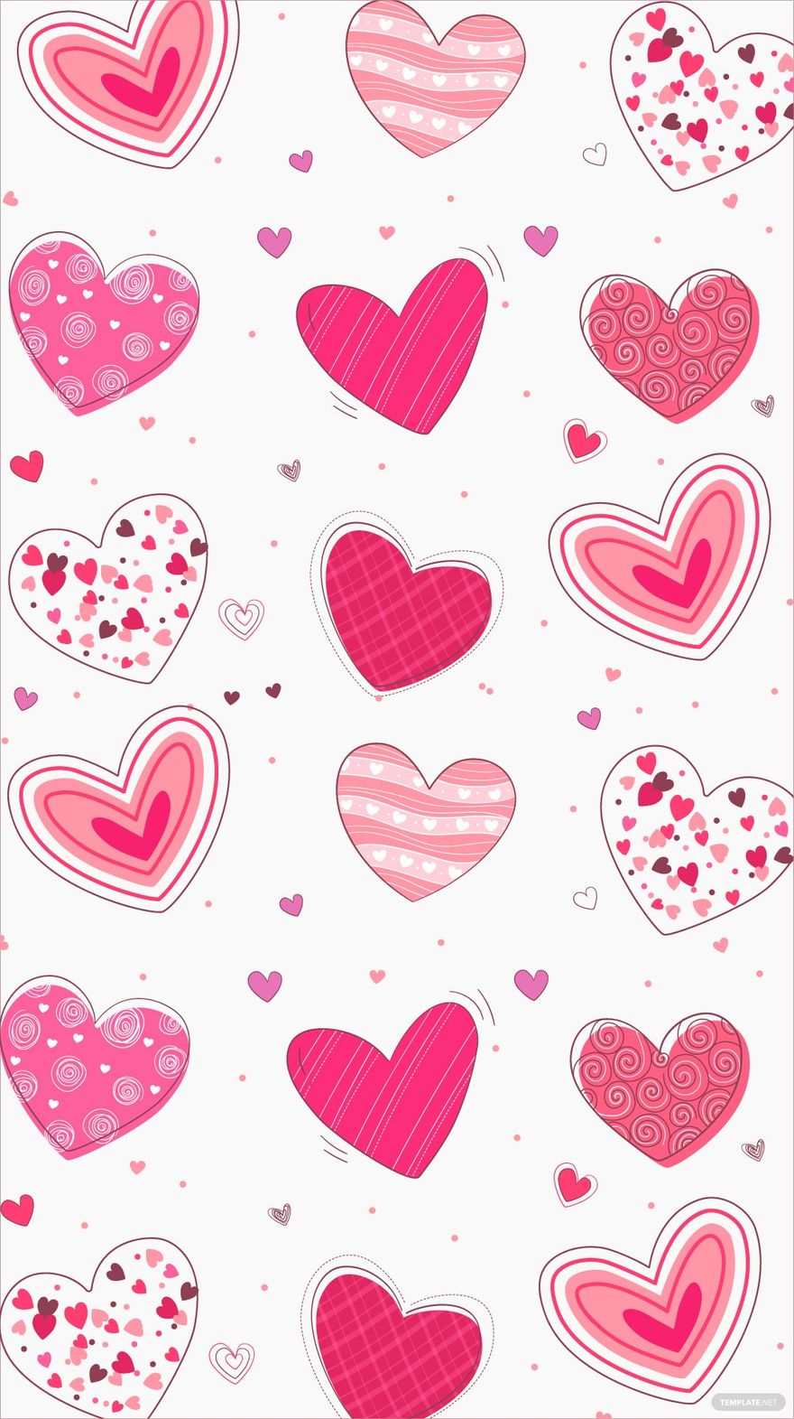 Free Heart Pattern Background in Illustrator, EPS, SVG, JPG