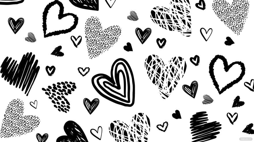 Black And White Heart Phone Background