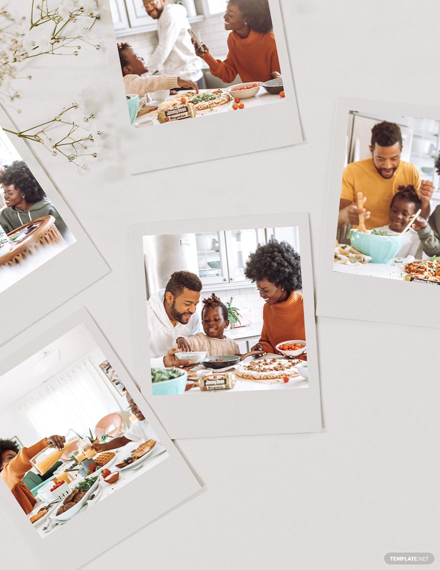 Polaroid Family Photo Collage Template