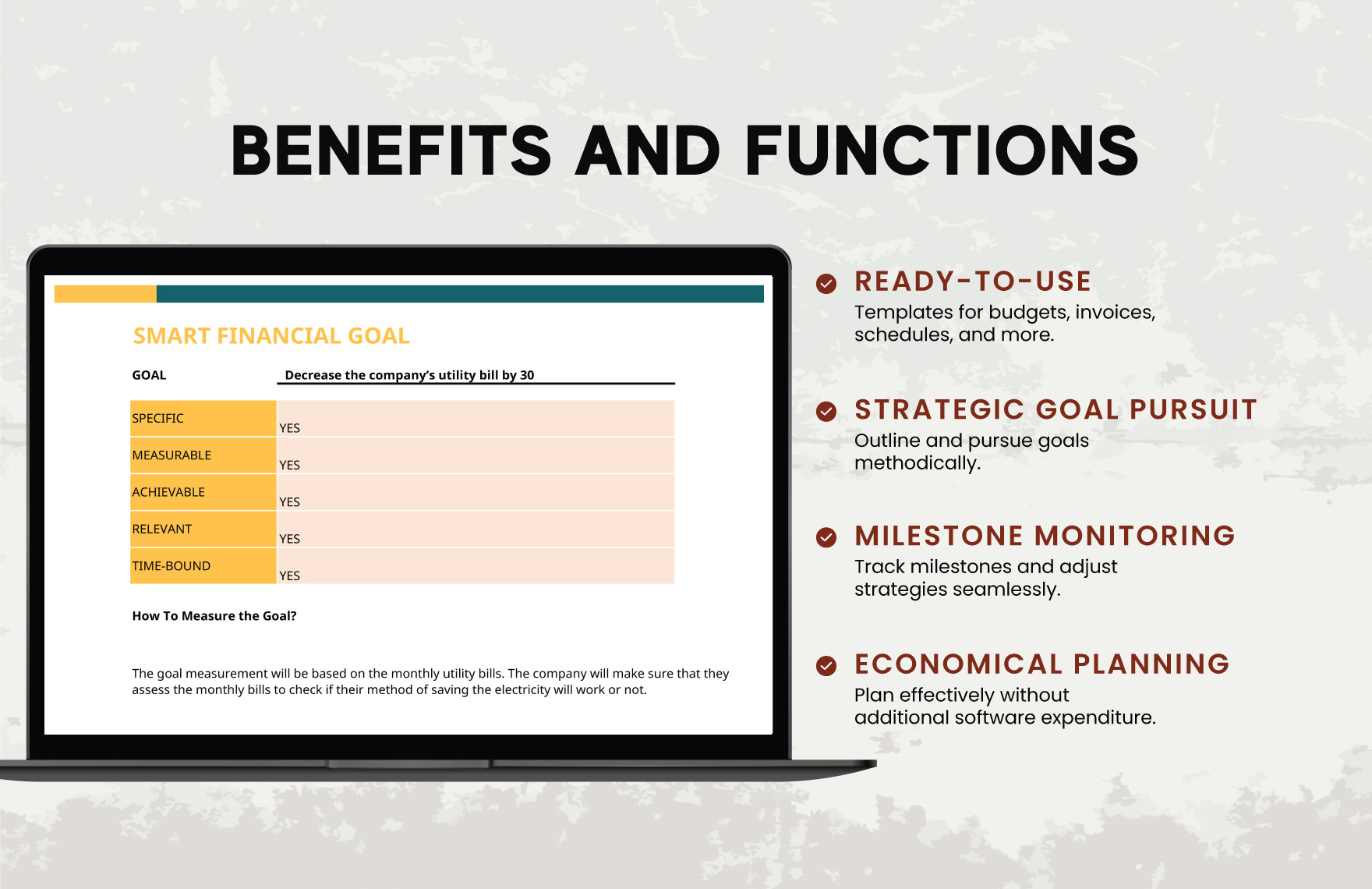 Smart Financial Goals Template