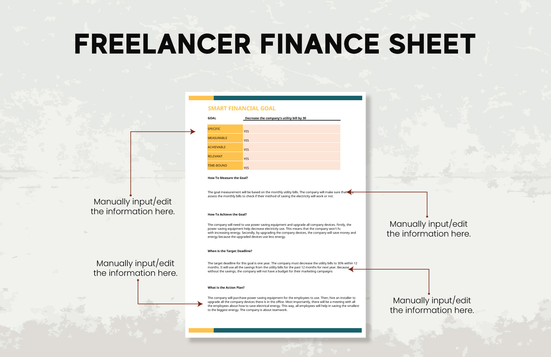 Smart Financial Goals Template