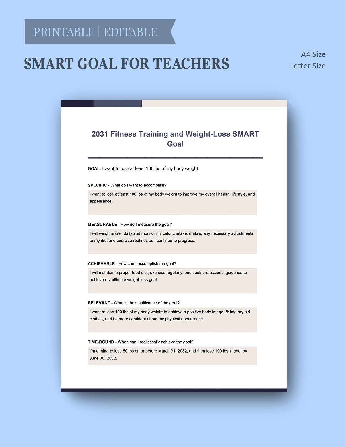 Free Smart Goals Template For Music Teachers Google Docs, Google