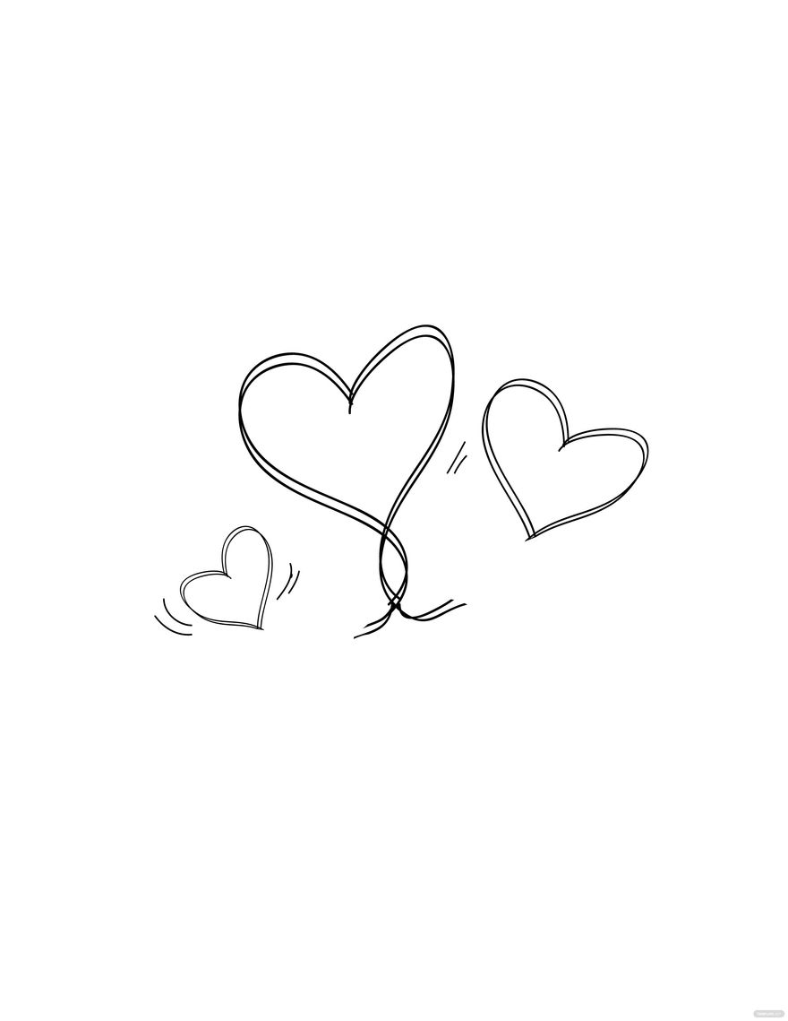 Love Pencil Drawing Of Heart in PDF, Illustrator, EPS, SVG, JPG, PNG