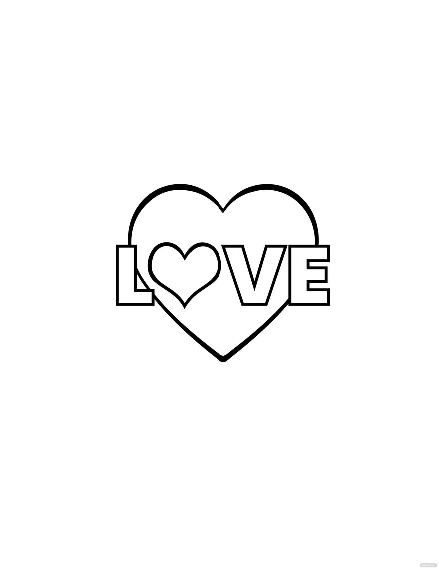 Simple Love Heart Drawing in Illustrator, PDF, SVG, JPG, EPS, PNG - Download | Template.net