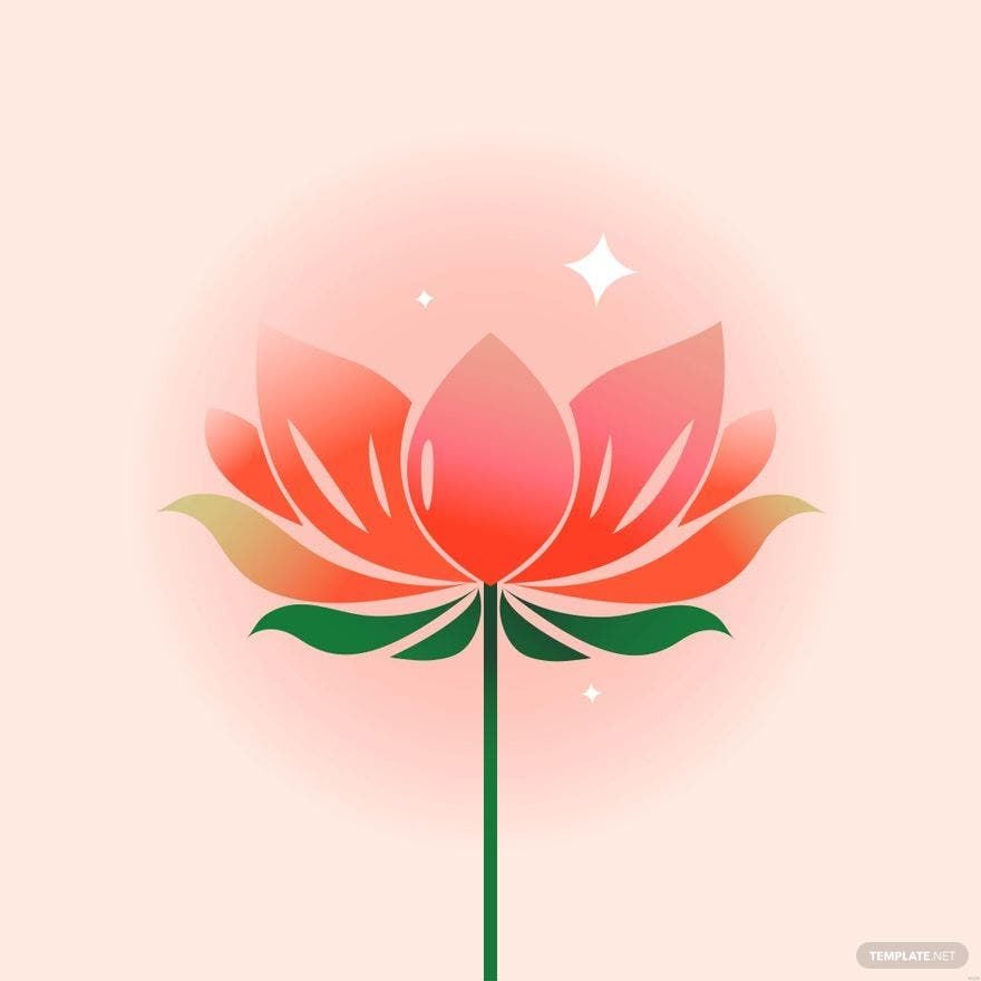 Free Lotus Flower Illustration in Illustrator, EPS, SVG, JPG, PNG