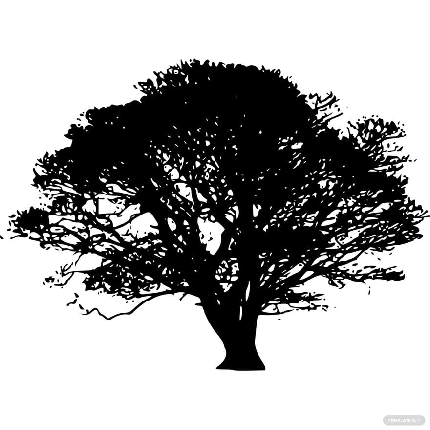 Free Oak Tree Silhouette