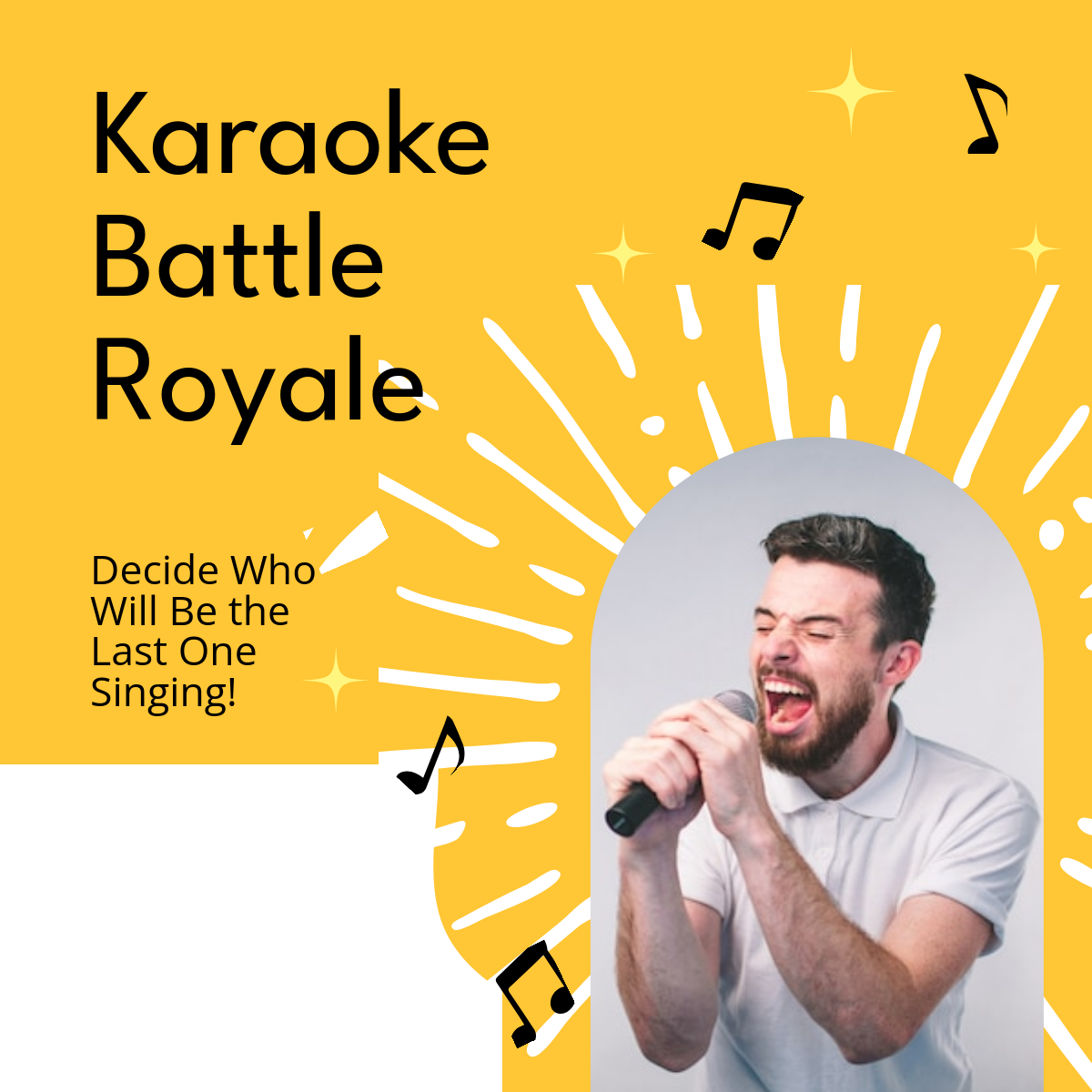Free Karaoke Battle Linkedin Post Template to Edit Online