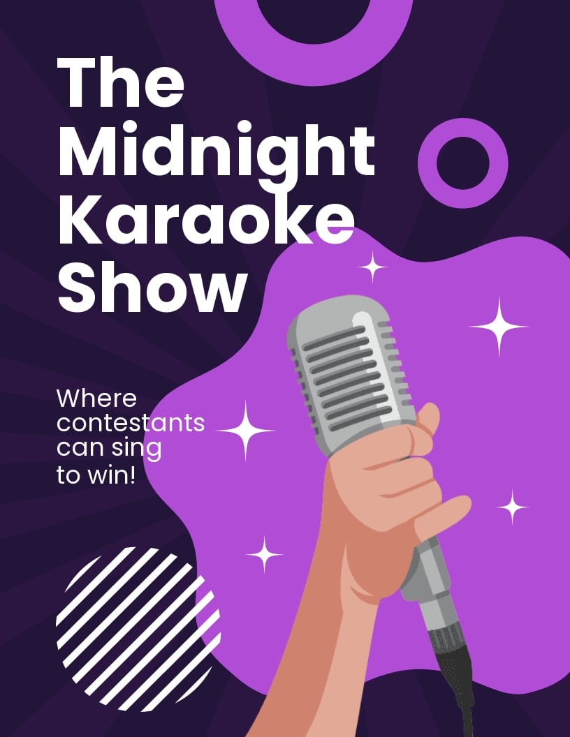 Karaoke Show Flyer Template