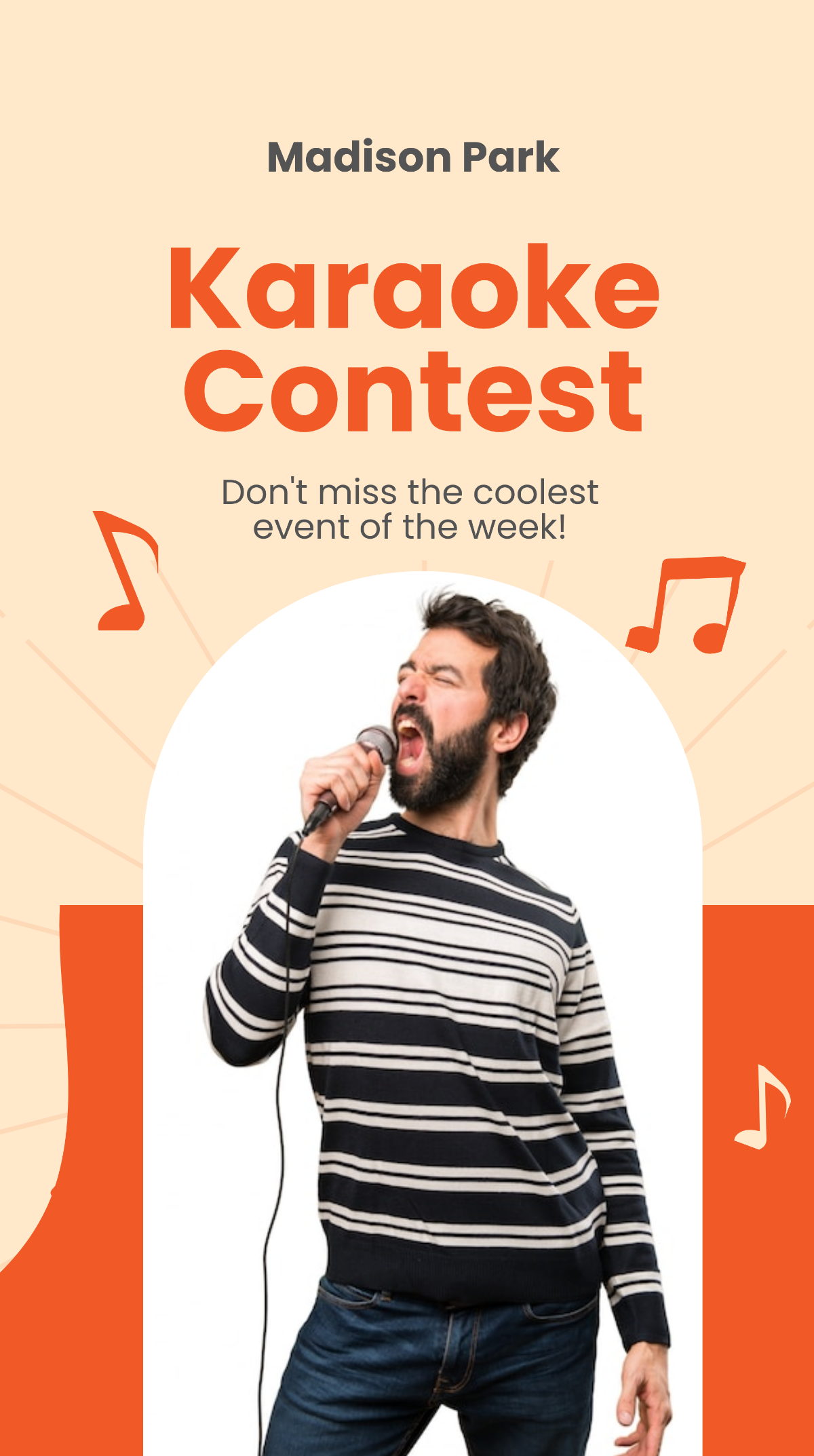 Free Karaoke Event Whatsapp Post Template to Edit Online