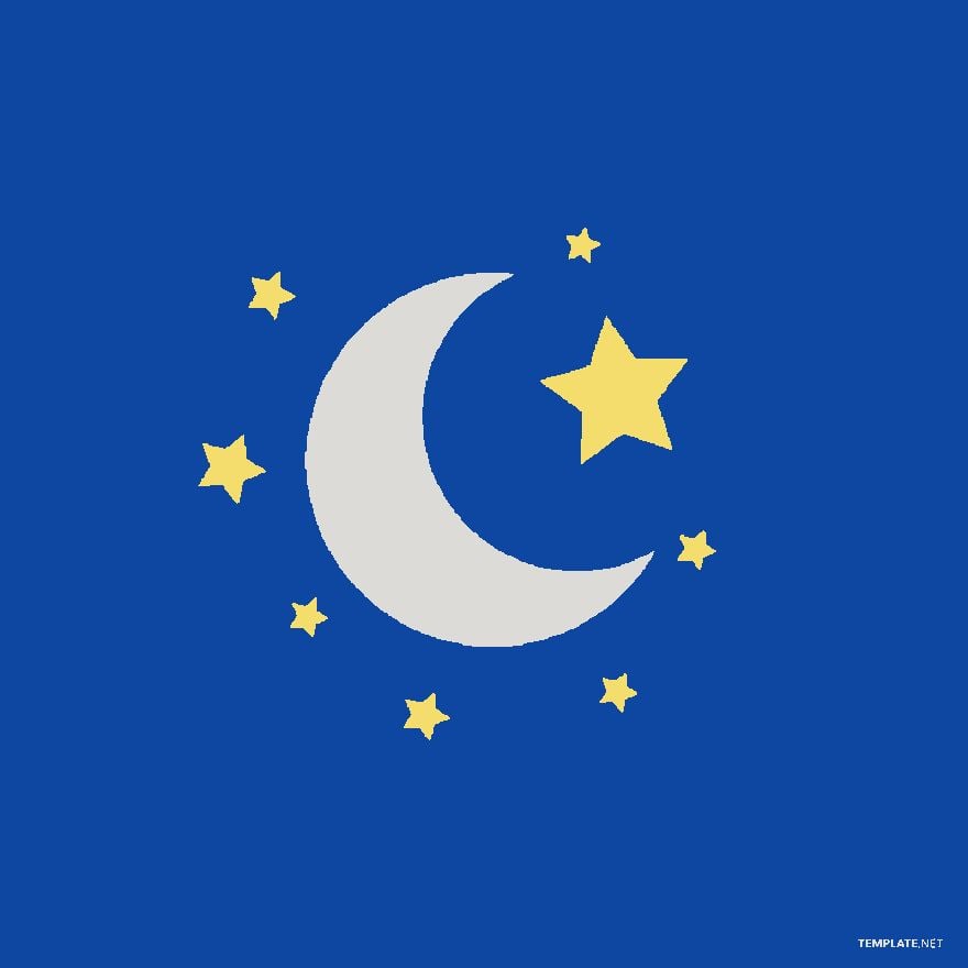 Free Animated Moon And Stars Sticker - GIF 