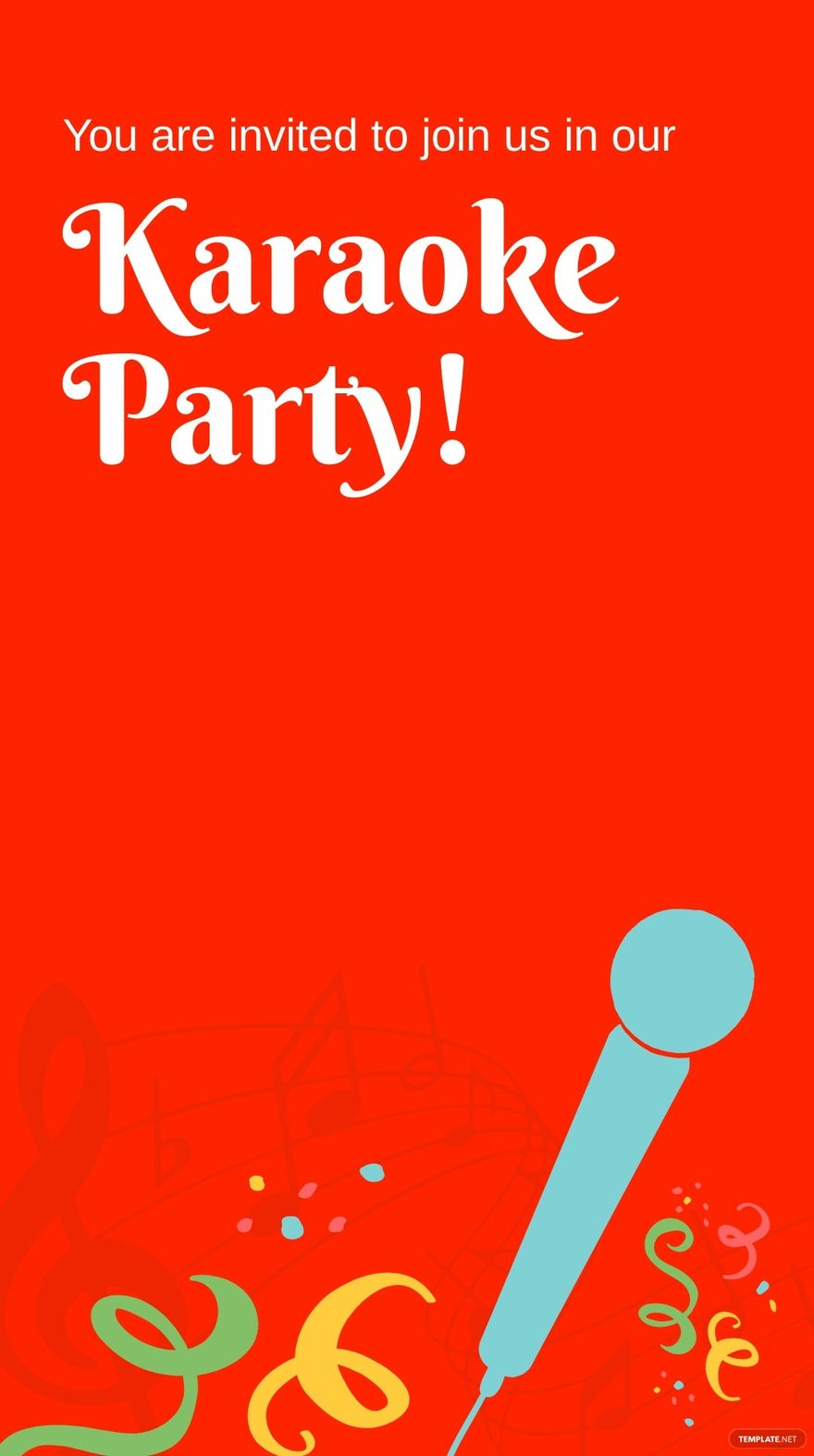 Free Karaoke Party Invitation Snapchat Geofilter Template