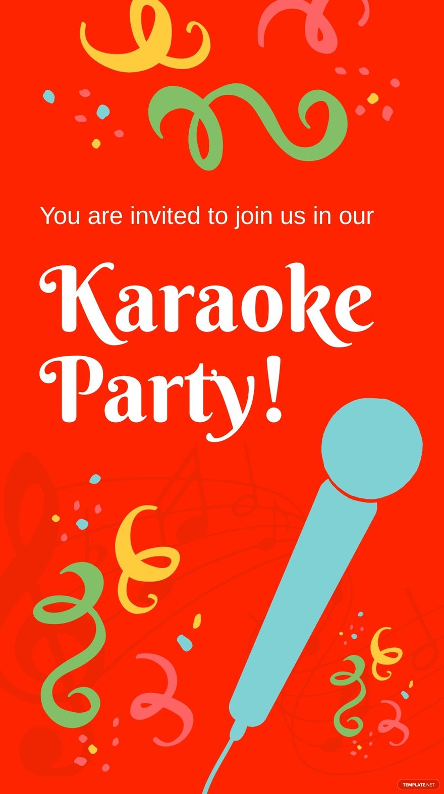 Free Karaoke Party Invitation Instagram Story Template