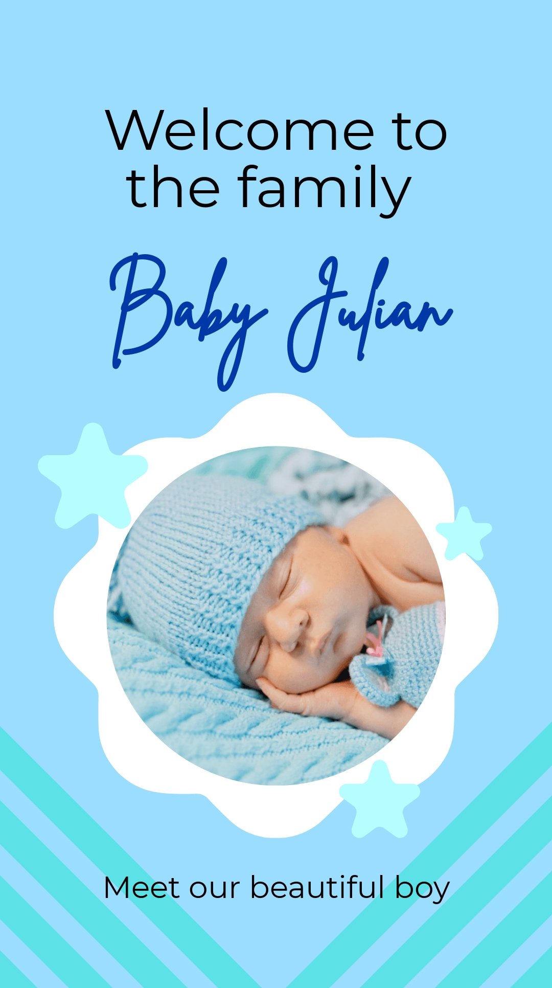 Baby Announcement Photo Instagram Story Template
